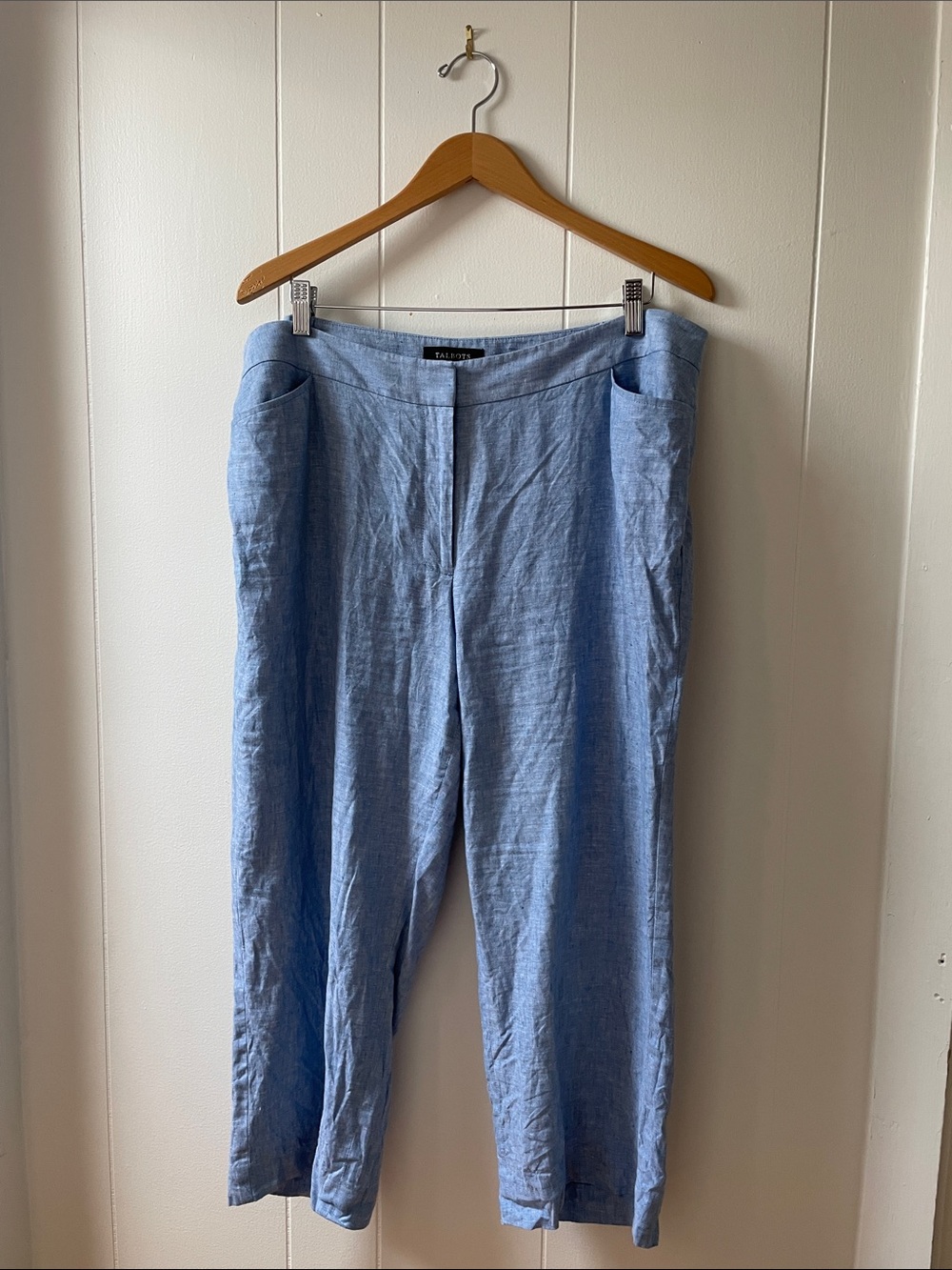 Talbots linen wide leg pants 16W